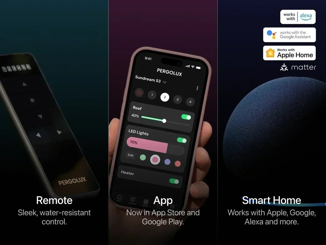 Forbind din pergola til smart home: Matter, Thread, Alexa, Google Home og SmartThings