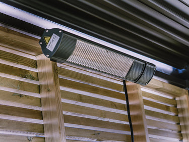 Pergolux Varmelampe, hvid på antracit, 1,5 kW, 2 kW